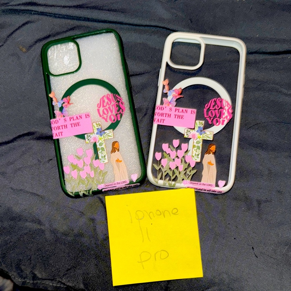iPhone 11 Pro Case - Green and White